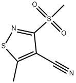 5-METHYL-3-(METHYLSULFONYL)-4-ISOTHIAZOLECARBONITRILE Struktur