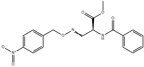 METHYL 2-(BENZOYLAMINO)-3-([(4-NITROBENZYL)OXY]IMINO)PROPANOATE Struktur