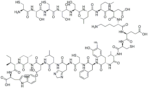 ENDOTHELIN-1 (HUMAN, PORCINE), [125I]TYR13- Struktur