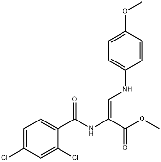 METHYL 2-[(2,4-DICHLOROBENZOYL)AMINO]-3-(4-METHOXYANILINO)ACRYLATE Struktur