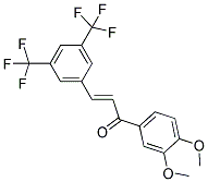 1-(3,4-DIMETHOXYPHENYL)-3-[3,5-DI(TRIFLUOROMETHYL)PHENYL]PROP-2-EN-1-ONE Struktur