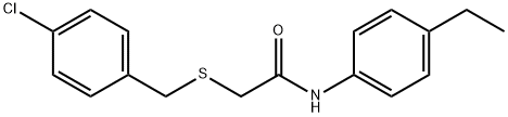 2-[(4-CHLOROBENZYL)SULFANYL]-N-(4-ETHYLPHENYL)ACETAMIDE Struktur