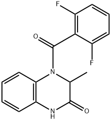 4-(2,6-DIFLUOROBENZOYL)-3-METHYL-3,4-DIHYDRO-2(1H)-QUINOXALINONE Struktur