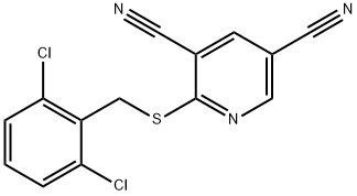 2-[(2,6-DICHLOROBENZYL)SULFANYL]-3,5-PYRIDINEDICARBONITRILE Struktur