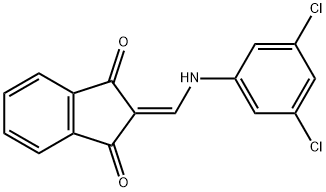 2-(((3,5-DICHLOROPHENYL)AMINO)METHYLENE)INDANE-1,3-DIONE Struktur