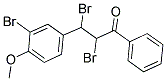 2,3-DIBROMO-3-(3-BROMO-4-METHOXYPHENYL)-1-PHENYLPROPAN-1-ONE Struktur