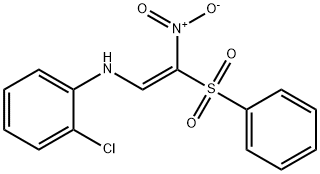 2-CHLORO-N-[2-NITRO-2-(PHENYLSULFONYL)VINYL]ANILINE Struktur