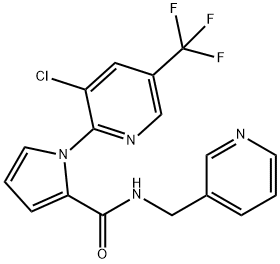 1-[3-CHLORO-5-(TRIFLUOROMETHYL)-2-PYRIDINYL]-N-(3-PYRIDINYLMETHYL)-1H-PYRROLE-2-CARBOXAMIDE Struktur