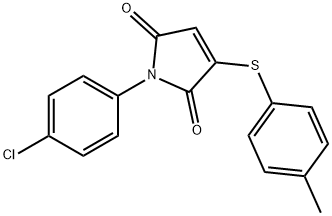 1-(4-CHLOROPHENYL)-3-[(4-METHYLPHENYL)SULFANYL]-1H-PYRROLE-2,5-DIONE Struktur