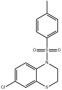 7-CHLORO-4-[(4-METHYLPHENYL)SULFONYL]-3,4-DIHYDRO-2H-1,4-BENZOTHIAZINE Struktur