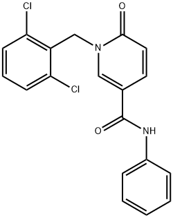 1-(2,6-DICHLOROBENZYL)-6-OXO-N-PHENYL-1,6-DIHYDRO-3-PYRIDINECARBOXAMIDE Struktur