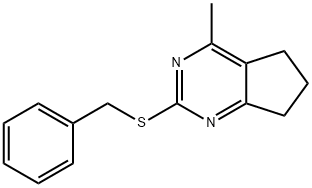 2-(BENZYLSULFANYL)-4-METHYL-6,7-DIHYDRO-5H-CYCLOPENTA[D]PYRIMIDINE Struktur