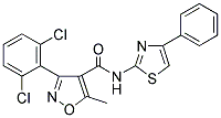 (3-(2,6-DICHLOROPHENYL)-5-METHYLISOXAZOL-4-YL)-N-(4-PHENYL(2,5-THIAZOLYL))FORMAMIDE Struktur