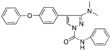 3-(DIMETHYLAMINO)-4-(4-PHENOXYPHENYL)-N-PHENYL-1H-PYRAZOLE-1-CARBOXAMIDE Struktur