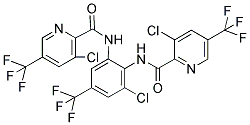 N2-[2-CHLORO-6-(([3-CHLORO-5-(TRIFLUOROMETHYL)-2-PYRIDYL]CARBONYL)AMINO)-4-(TRIFLUOROMETHYL)PHENYL]-3-CHLORO-5-(TRIFLUOROMETHYL)PYRIDINE-2-CARBOXAMIDE Struktur