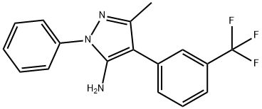 3-METHYL-1-PHENYL-4-[3-(TRIFLUOROMETHYL)PHENYL]-1H-PYRAZOL-5-AMINE Struktur