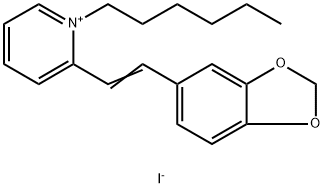 2-[2-(1,3-BENZODIOXOL-5-YL)VINYL]-1-HEXYLPYRIDINIUM IODIDE Struktur