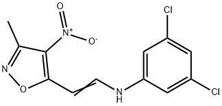 3,5-DICHLORO-N-[2-(3-METHYL-4-NITRO-5-ISOXAZOLYL)VINYL]ANILINE Struktur