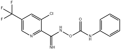 N'-[(ANILINOCARBONYL)OXY]-3-CHLORO-5-(TRIFLUOROMETHYL)-2-PYRIDINECARBOXIMIDAMIDE Struktur