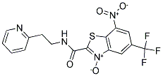 7-NITRO-2-(([2-(2-PYRIDYL)ETHYL]AMINO)CARBONYL)-5-(TRIFLUOROMETHYL)-1,3-BENZOTHIAZOL-3-IUM-3-OLATE Struktur