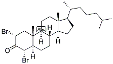 5-ALPHA-CHOLESTAN-2-ALPHA, 4-ALPHA-DIBROMO-3-ONE Struktur