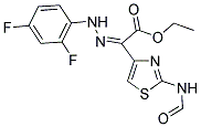 ETHYL 2-[2-(2,4-DIFLUOROPHENYL)HYDRAZONO]-2-(2-FORMYLAMINO-1,3-THIAZOL-4-YL)ACETATE Struktur