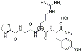 H-PRO-GLY-ARG-TYR-NH2 HCL Struktur