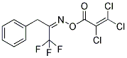 1-(3,3,3-TRIFLUORO-2-([(2,3,3-TRICHLOROALLANOYL)OXY]IMINO)PROPYL)BENZENE Struktur