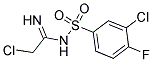 N1-(2-CHLOROETHANIMIDOYL)-3-CHLORO-4-FLUOROBENZENE-1-SULFONAMIDE Struktur