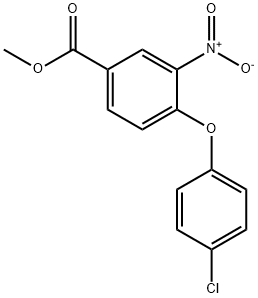 METHYL 4-(4-CHLOROPHENOXY)-3-NITROBENZENECARBOXYLATE Struktur