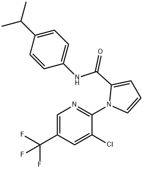 1-[3-CHLORO-5-(TRIFLUOROMETHYL)-2-PYRIDINYL]-N-(4-ISOPROPYLPHENYL)-1H-PYRROLE-2-CARBOXAMIDE Struktur