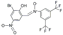 (3-BROMO-2-HYDROXY-5-NITROBENZYLIDENE)[3,5-DI(TRIFLUOROMETHYL)PHENYL]AMMONIUMOLATE Struktur