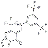 2-([3,5-DI(TRIFLUOROMETHYL)ANILINO]METHYLIDENE)-4,4,4-TRIFLUORO-1-(2-THIENYL)BUTANE-1,3-DIONE Struktur