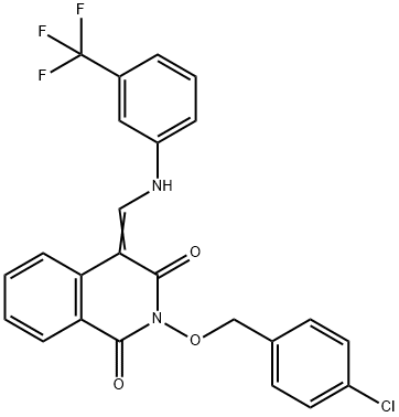 2-[(4-CHLOROBENZYL)OXY]-4-([3-(TRIFLUOROMETHYL)ANILINO]METHYLENE)-1,3(2H,4H)-ISOQUINOLINEDIONE Struktur