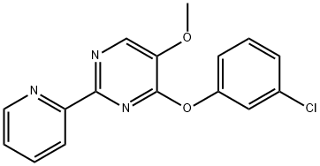 4-(3-CHLOROPHENOXY)-2-(2-PYRIDINYL)-5-PYRIMIDINYL METHYL ETHER Struktur