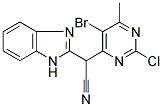 2-(1H-BENZO[D]IMIDAZOL-2-YL)-2-(5-BROMO-2-CHLORO-6-METHYLPYRIMIDIN-4-YL)ACETONITRILE Struktur