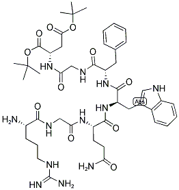 (ARG4,GLY5,D-TRP7,ASP(OTBU)-OTBU10)-SUBSTANCE P (4-10) Struktur