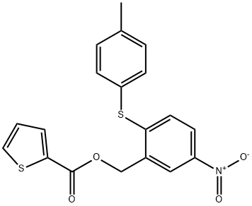 2-[(4-METHYLPHENYL)SULFANYL]-5-NITROBENZYL 2-THIOPHENECARBOXYLATE Struktur