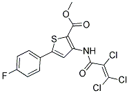 METHYL 5-(4-FLUOROPHENYL)-3-[(2,3,3-TRICHLOROACRYLOYL)AMINO]THIOPHENE-2-CARBOXYLATE Struktur