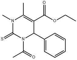 ETHYL 3-ACETYL-1,6-DIMETHYL-4-PHENYL-2-THIOXO-1,2,3,4-TETRAHYDRO-5-PYRIMIDINECARBOXYLATE Struktur