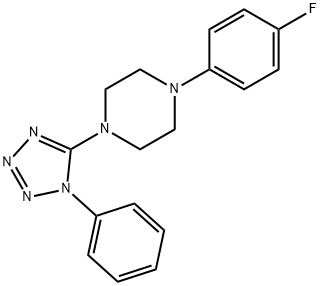 1-(4-FLUOROPHENYL)-4-(1-PHENYL-1H-1,2,3,4-TETRAAZOL-5-YL)PIPERAZINE Struktur