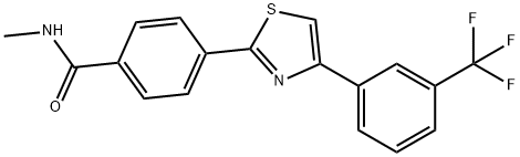 N-METHYL-4-(4-[3-(TRIFLUOROMETHYL)PHENYL]-1,3-THIAZOL-2-YL)BENZENECARBOXAMIDE Struktur