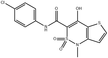 N-(4-CHLOROPHENYL)-4-HYDROXY-1-METHYL-2,2-DIOXO-1,2-DIHYDRO-2LAMBDA6-THIENO[3,2-C][1,2]THIAZINE-3-CARBOXAMIDE Struktur