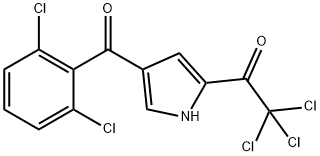 2,2,2-TRICHLORO-1-[4-(2,6-DICHLOROBENZOYL)-1H-PYRROL-2-YL]-1-ETHANONE Struktur