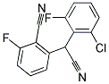 2-[(2-CHLORO-6-FLUOROPHENYL)(CYANO)METHYL]-6-FLUOROBENZENECARBONITRILE Struktur