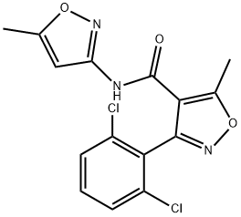 (3-(2,6-DICHLOROPHENYL)-5-METHYLISOXAZOL-4-YL)-N-(5-METHYLISOXAZOL-3-YL)FORMAMIDE Struktur