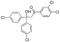 1,1-BIS(4-CHLOROPHENYL)-2-[(3,4-DICHLOROPHENYL)SULFINYL]-1-ETHANOL Struktur