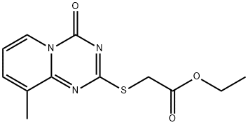 ETHYL 2-[(9-METHYL-4-OXO-4H-PYRIDO[1,2-A][1,3,5]TRIAZIN-2-YL)SULFANYL]ACETATE Struktur