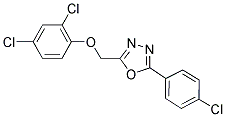 2-(4-CHLOROPHENYL)-5-[(2,4-DICHLOROPHENOXY)METHYL]-1,3,4-OXADIAZOLE Struktur