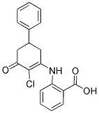 2-((2-CHLORO-3-OXO-5-PHENYLCYCLOHEX-1-ENYL)AMINO)BENZOIC ACID Struktur